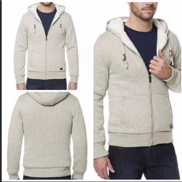 Buffalo David Bitton | Shirts | Buffalo Mens Sherpa Hoodie Jacket Large  Soft Gray | Poshmark